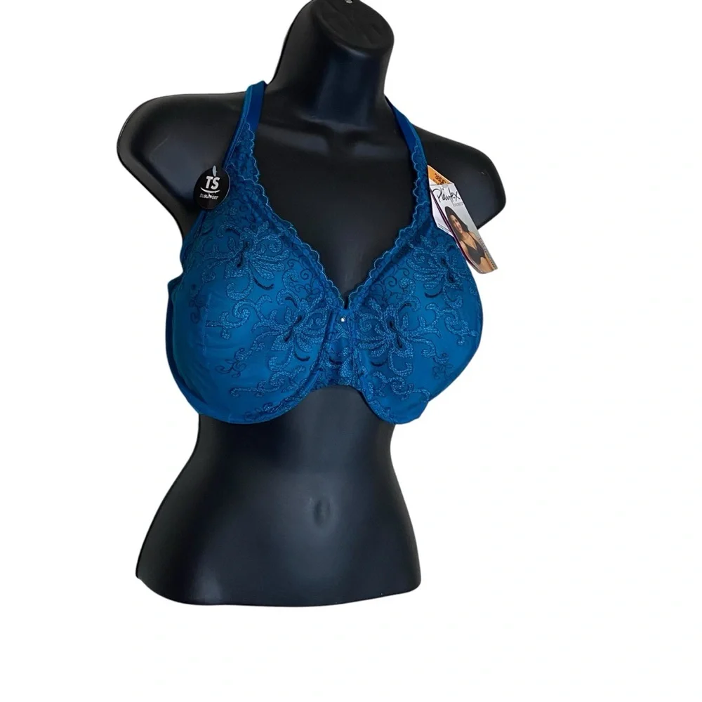 Playtex Teal Blue Lace Underwire‎ Women's Bra